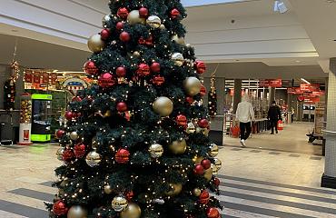 Winkelcentra in kerstsfeer